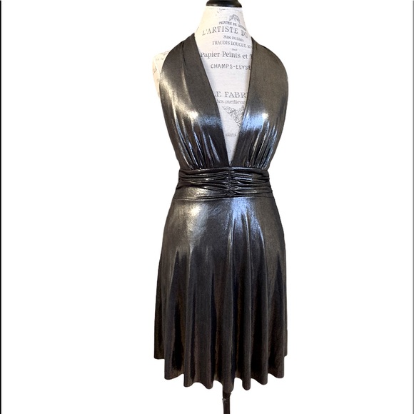Liquid Silver Dress - Picture 1 of 4
